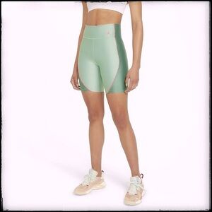 NWT Jordan Nike Air Essentials SUPPORTIVE Bike Shorts Dutch Green | $50.00 💚🩷